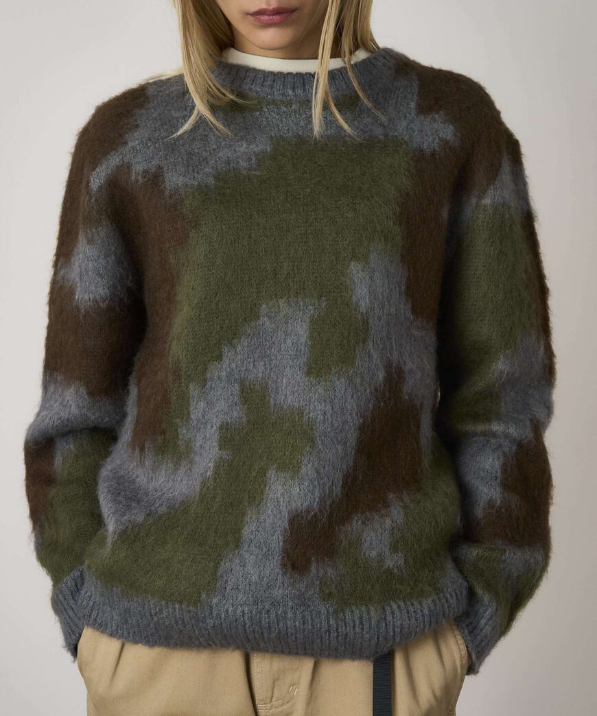 MOHAIR SWEATER,JUNGLE DIGI CAMO, large image number 5