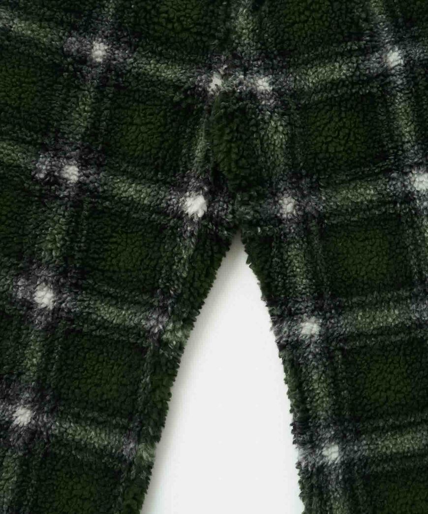 SHADOW PLAID SHERPA PANT,OLIVE SHADOW PLAID, large image number 7
