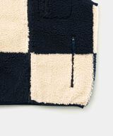 CHECKERED SHERPA VEST,NATURAL / NAVY CHECK, small image number 9